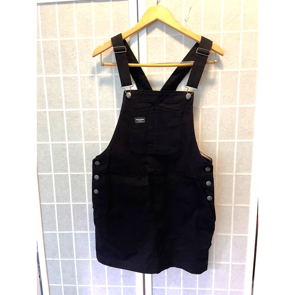 Wildfang NEW Black Skirtalls Utility Overall Skirt S Androgynous Modern Minimal